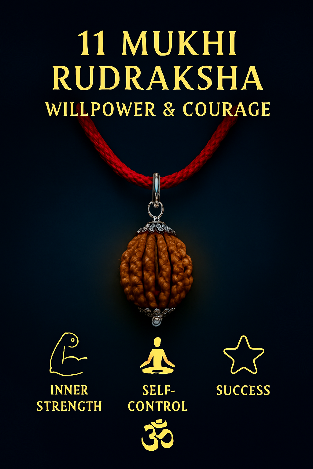11 Mukhi Siddh Rudraksha - Gyaarah Mukhi