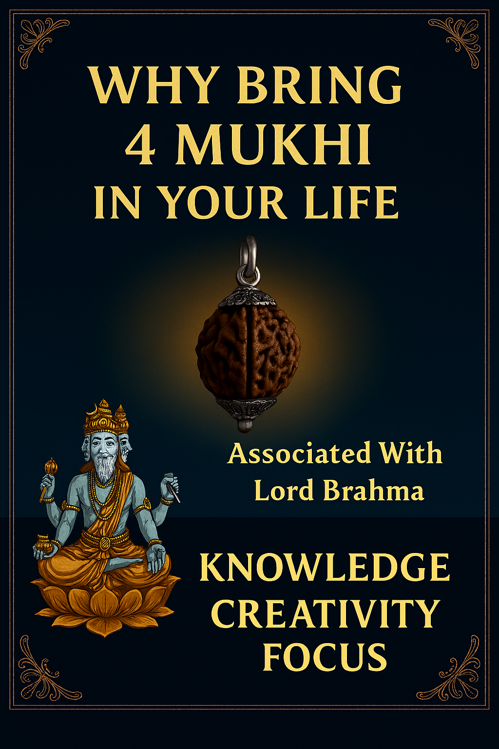 4 Mukhi Siddh Rudraksha - Chaar Mukhi - Image 2