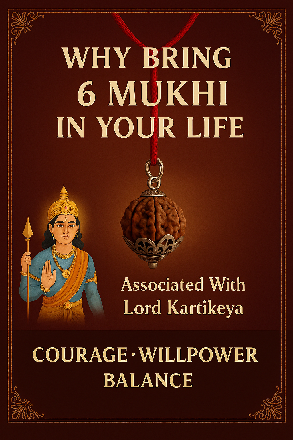 6 Mukhi Siddh Rudraksha - Chhey Mukhi - Image 2