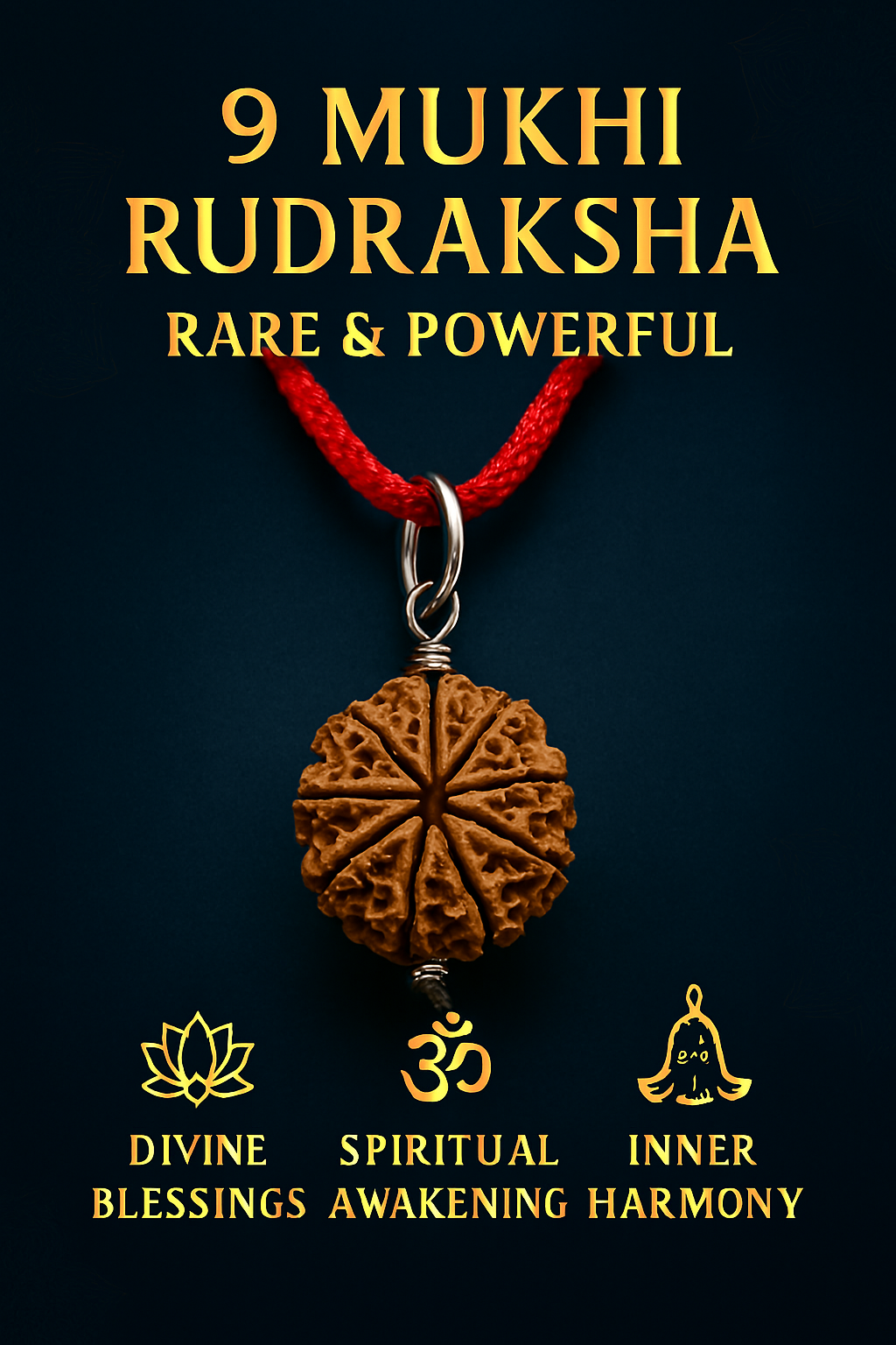 9 Mukhi Siddh Rudraksha - Nau Mukhi